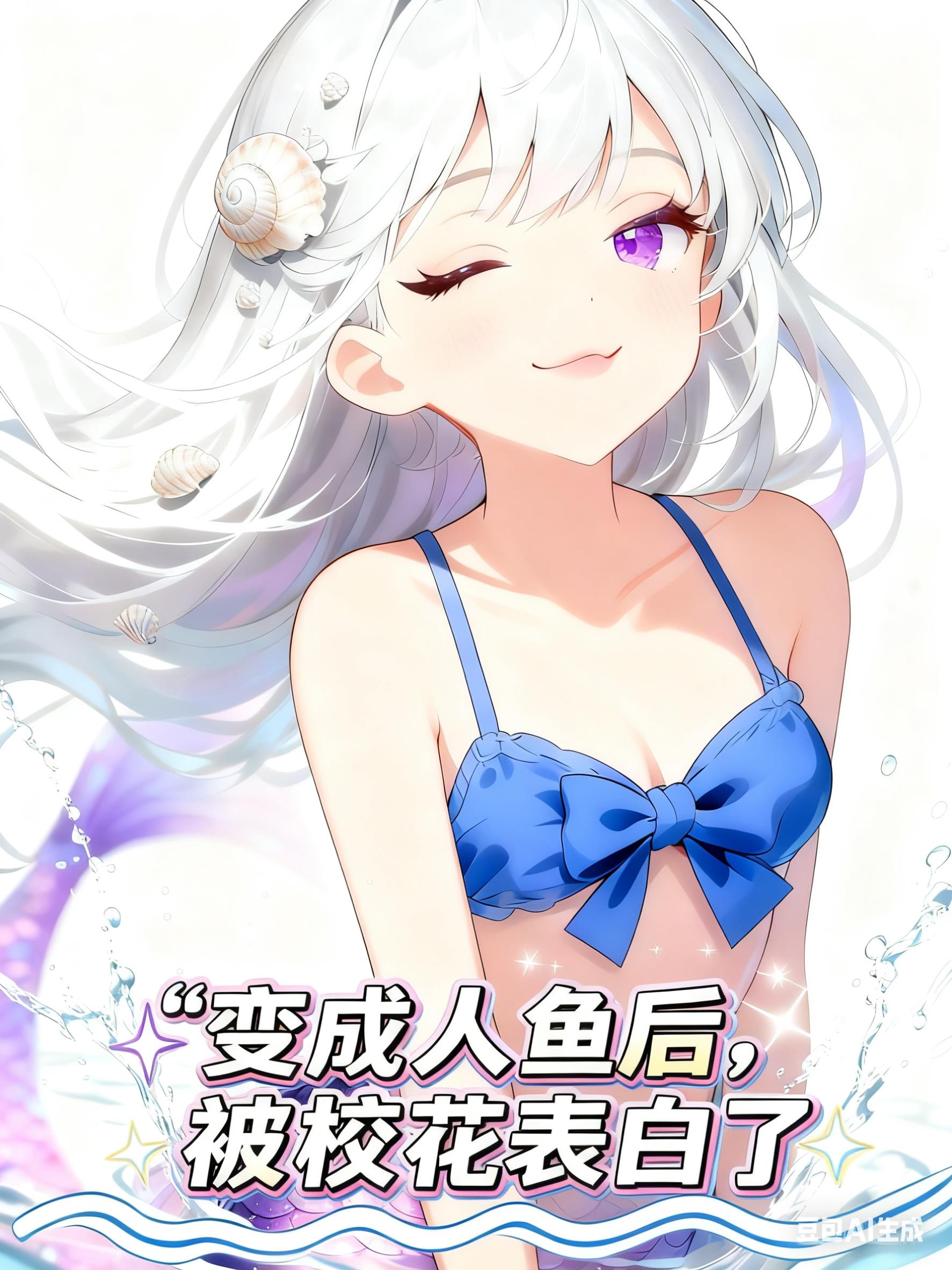 变成人鱼后,被校花表白了封面