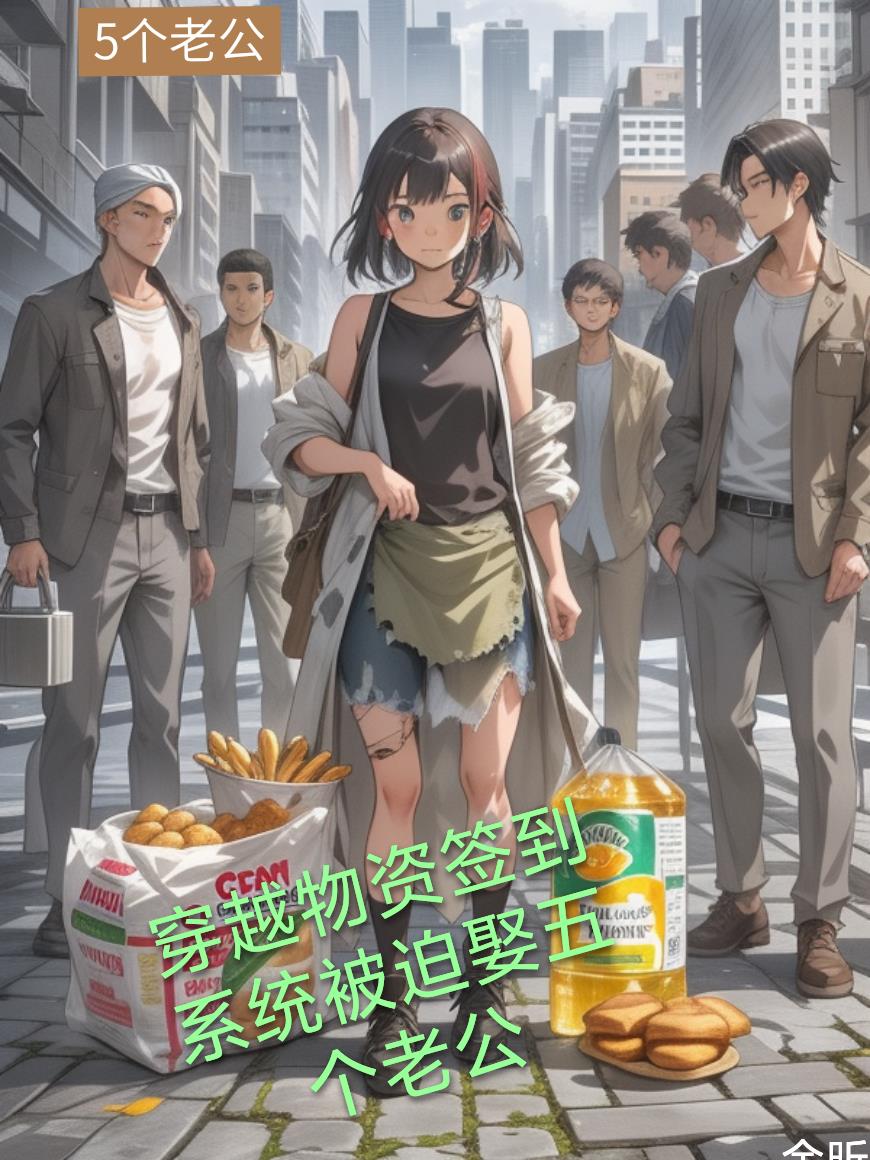 穿越物资签到系统被迫娶五个老公封面