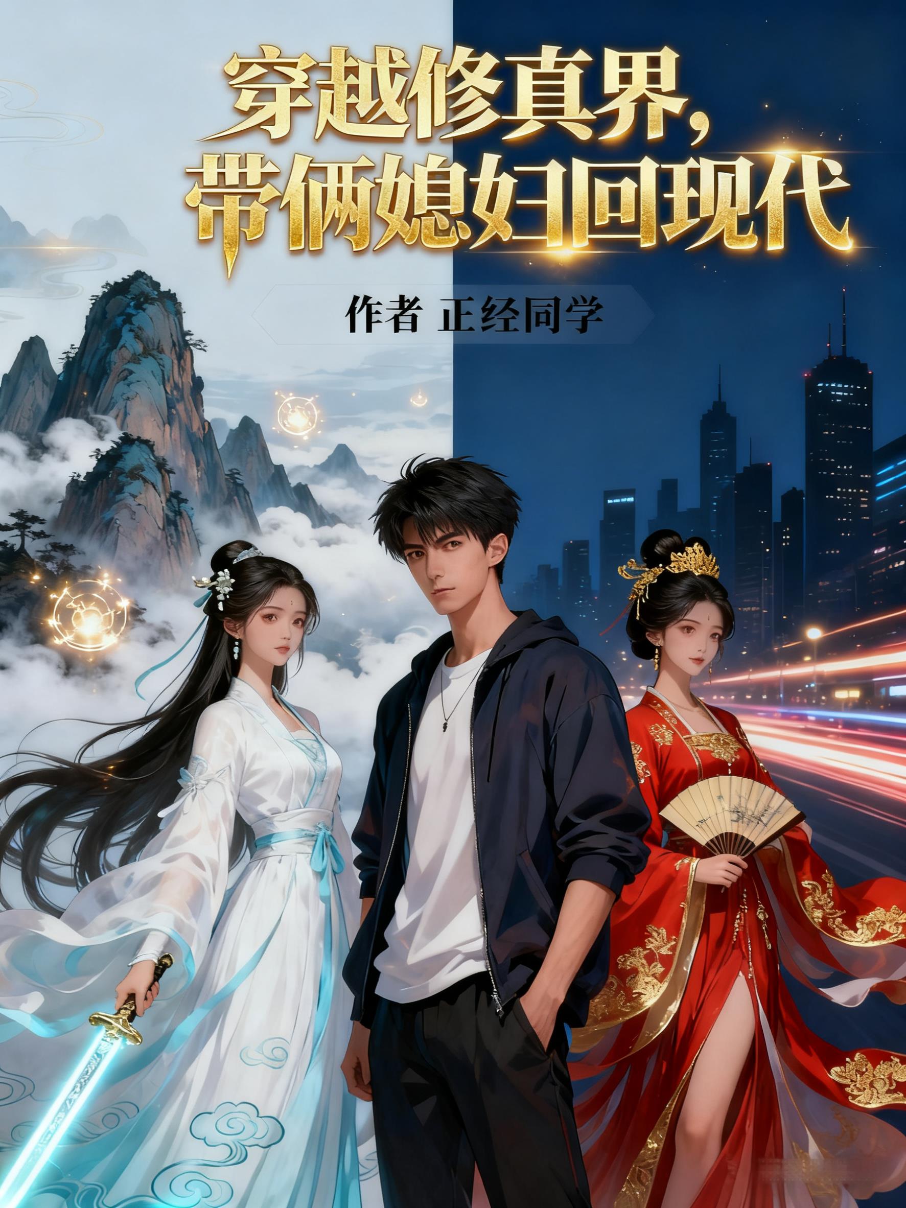 穿越修真界，带俩媳妇回现代封面