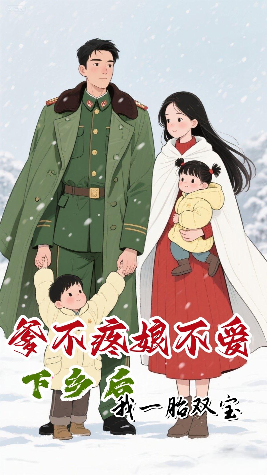 爹不疼娘不爱，下乡后我一胎双宝封面