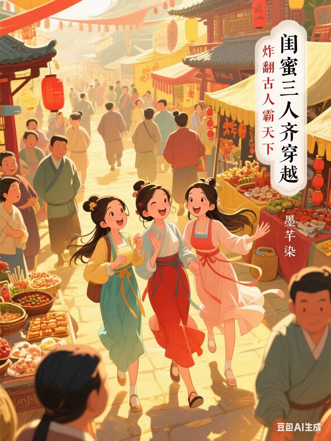 闺蜜三人齐穿越，炸翻古人霸天下封面