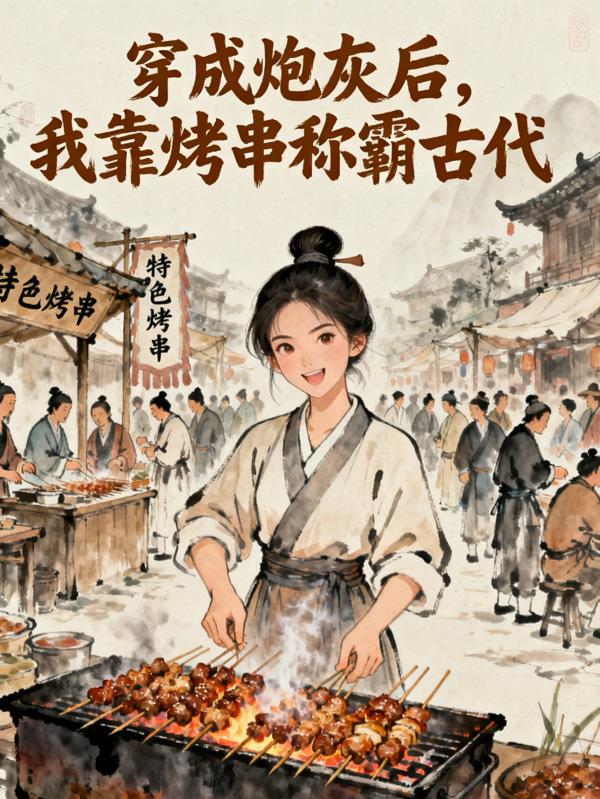 穿成炮灰后我靠烤串称霸古代封面