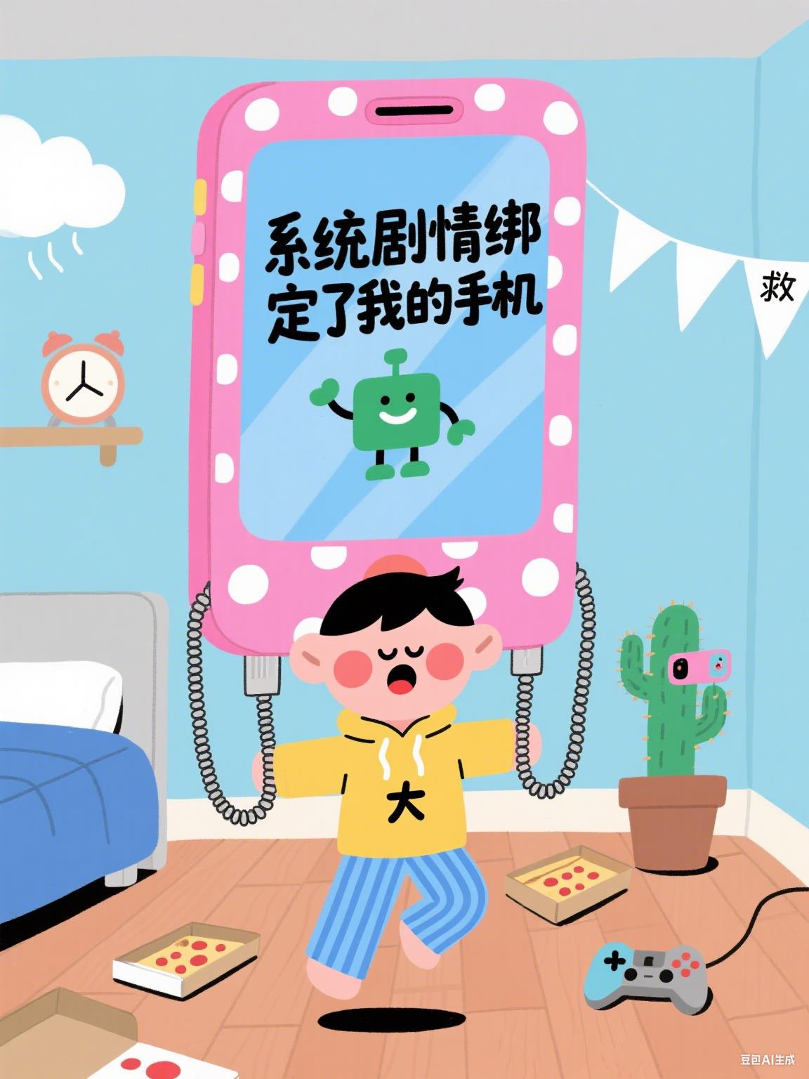 系统剧情绑定了我的手机封面