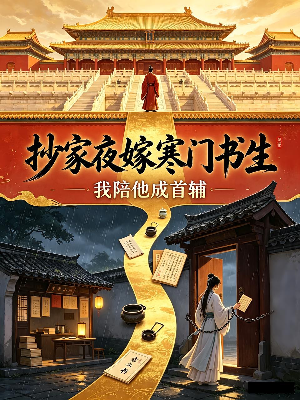 抄家夜嫁寒门书生我陪他成首辅封面