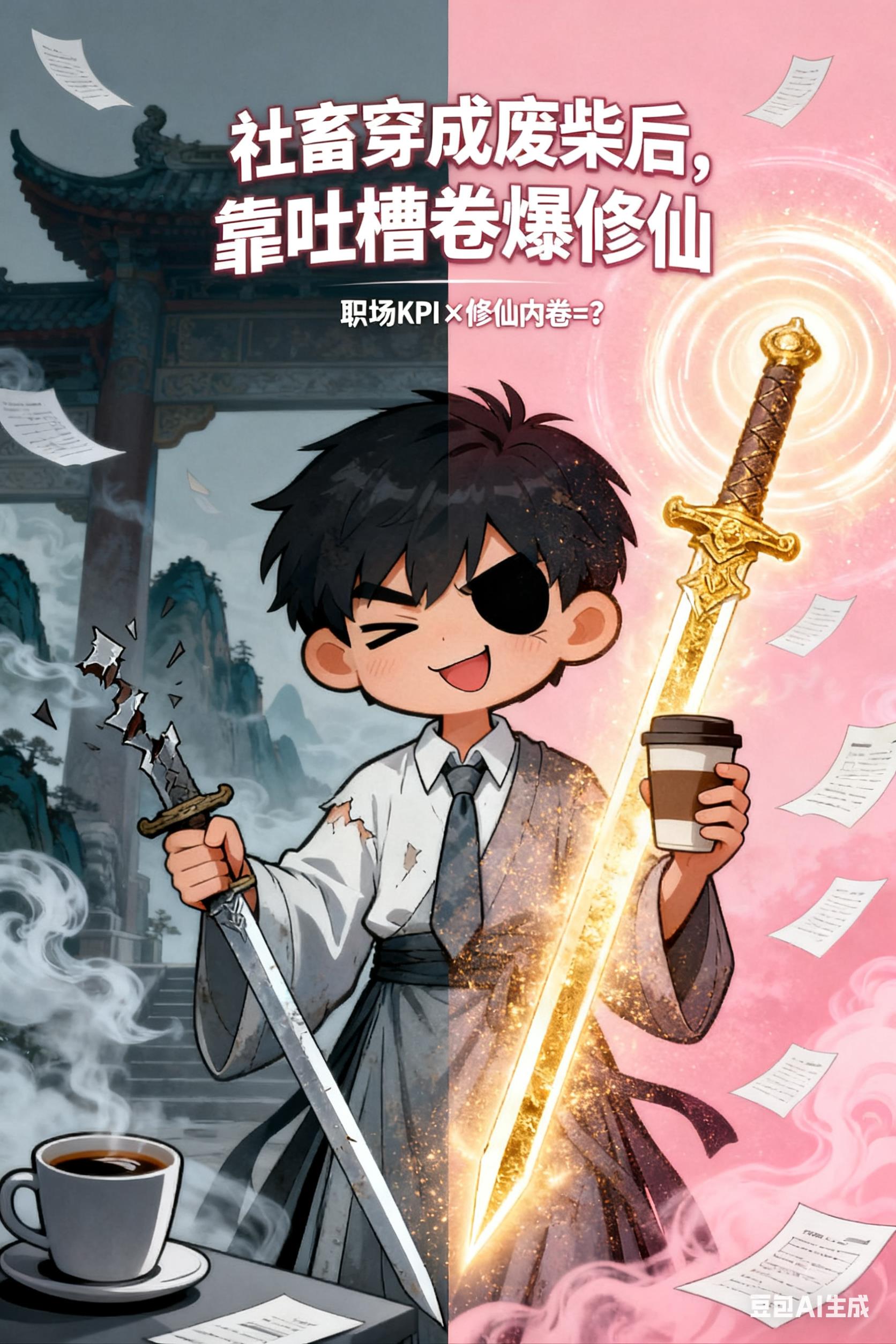 社畜穿成废柴后，靠吐槽卷爆修仙封面